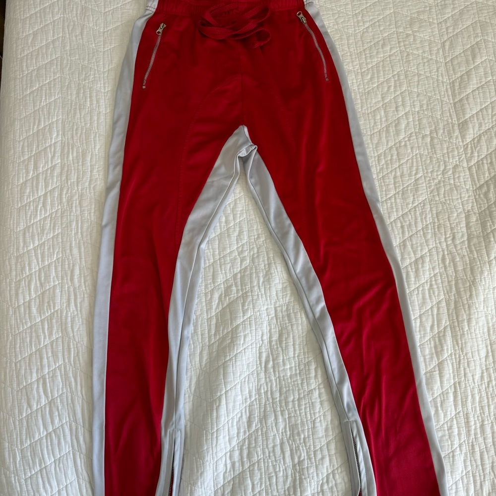 Uncle Ralph Athletic track pants. zip side pockets.Elasticized waistband
